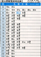 時刻表(01年7月現在)